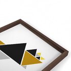 Quadro Com Moldura Chanfrada Triângulos Dourados