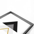 Quadro Com Moldura Chanfrada Triângulos Dourados