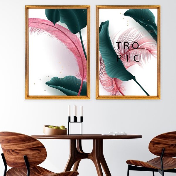 Quadro Com Moldura Chanfrada Tropical Color