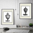 Quadro Com Moldura Chanfrada Vasos Retro