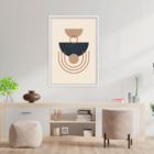 Quadro Com Moldura Elementos Geométricos Moderno