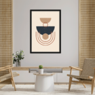 Quadro Com Moldura Elementos Geométricos Moderno