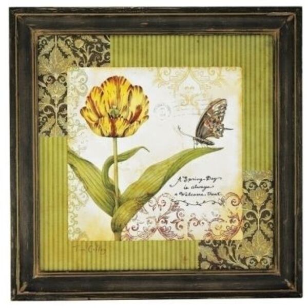 Quadro Com Moldura Em Madeira De Demolicao