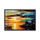 Quadro Com Moldura Entardecer Em Case Bianche