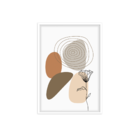 Quadro Com Moldura Flor Com Elementos Minimalistas