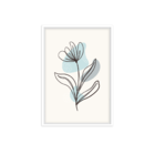Quadro Com Moldura Flor Minimalista