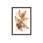 Quadro Com Moldura Flor Minimalista Abstrato