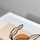 Quadro Com Moldura Flor Minimalista Abstrato