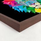 Quadro Com Moldura Leão Geométrico