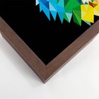 Quadro Com Moldura Leão Geométrico