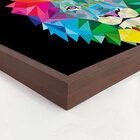 Quadro Com Moldura Leão Geométrico