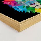 Quadro Com Moldura Leão Geométrico