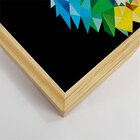 Quadro Com Moldura Leão Geométrico