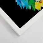 Quadro Com Moldura Leão Geométrico