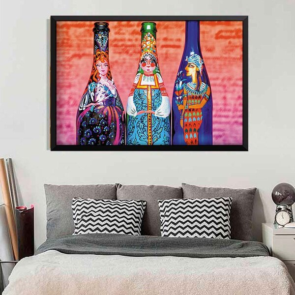 Quadro Com Moldura Matrioskas Ocidentais