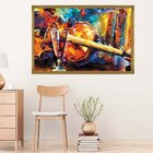 Quadro Com Moldura Musique Et Vin