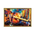 Quadro Com Moldura Musique Et Vin