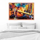 Quadro Com Moldura Musique Et Vin