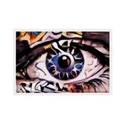 Quadro Com Moldura Olhos Azuis Abstrato