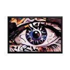 Quadro Com Moldura Olhos Azuis Abstrato