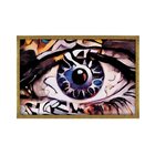 Quadro Com Moldura Olhos Azuis Abstrato