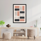 Quadro Com Moldura Quadrados Com Linhas