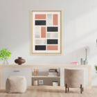 Quadro Com Moldura Quadrados Com Linhas