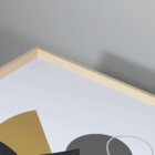 Quadro Com Moldura Ramo Black Minimalista