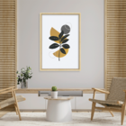 Quadro Com Moldura Ramo Black Minimalista