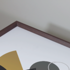 Quadro Com Moldura Ramo Black Minimalista