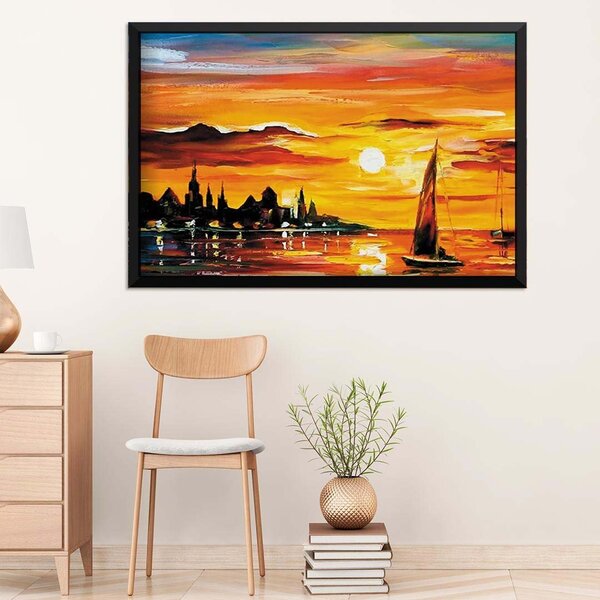 Quadro Com Moldura Resplendor Do Sol