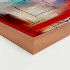 Quadro Com Moldura Traços À Giz Abstrato