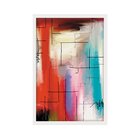 Quadro Com Moldura Traços À Giz Abstrato