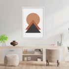 Quadro Com Moldura Triângulo E Círculo