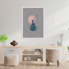 Quadro Com Moldura Vaso Abstrato