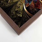 Quadro Com Moldura Vitral Abstrato