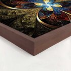 Quadro Com Moldura Vitral Abstrato