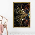 Quadro Com Moldura Vitral Abstrato