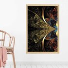 Quadro Com Moldura Vitral Abstrato