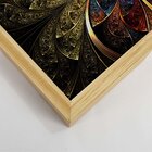 Quadro Com Moldura Vitral Abstrato