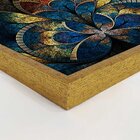 Quadro Com Moldura Vitral Azul