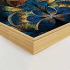 Quadro Com Moldura Vitral Azul