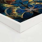 Quadro Com Moldura Vitral Azul