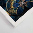 Quadro Com Moldura Vitral Azul