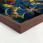 Quadro Com Moldura Vitral Azul