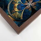 Quadro Com Moldura Vitral Azul