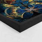 Quadro Com Moldura Vitral Azul