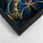 Quadro Com Moldura Vitral Azul