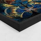 Quadro Com Moldura Vitral Azul