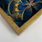 Quadro Com Moldura Vitral Azul